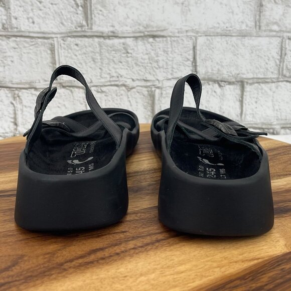 Tatami Birkenstock Womens 7 / 38 Narrow Black Leather Strappy Slip On Sandals - Picture 3 of 10